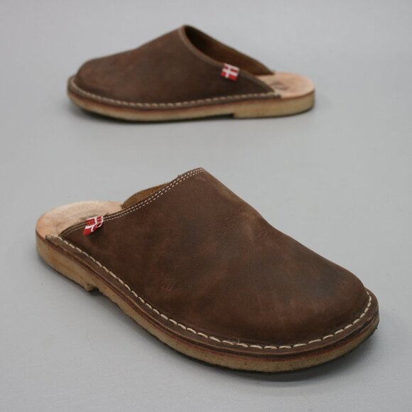 Duckfeet 40 Ladies 9.5 men's 8 Blavand Brown Cocoa Mules Slides Slip-on Clogs - Picture 1 of 12